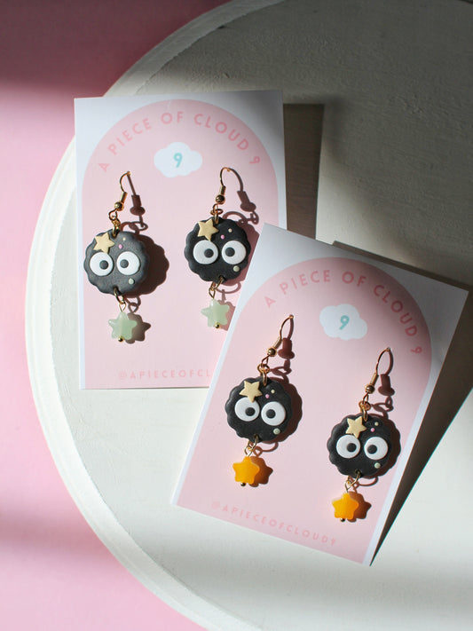 Soot Droplet Earrings