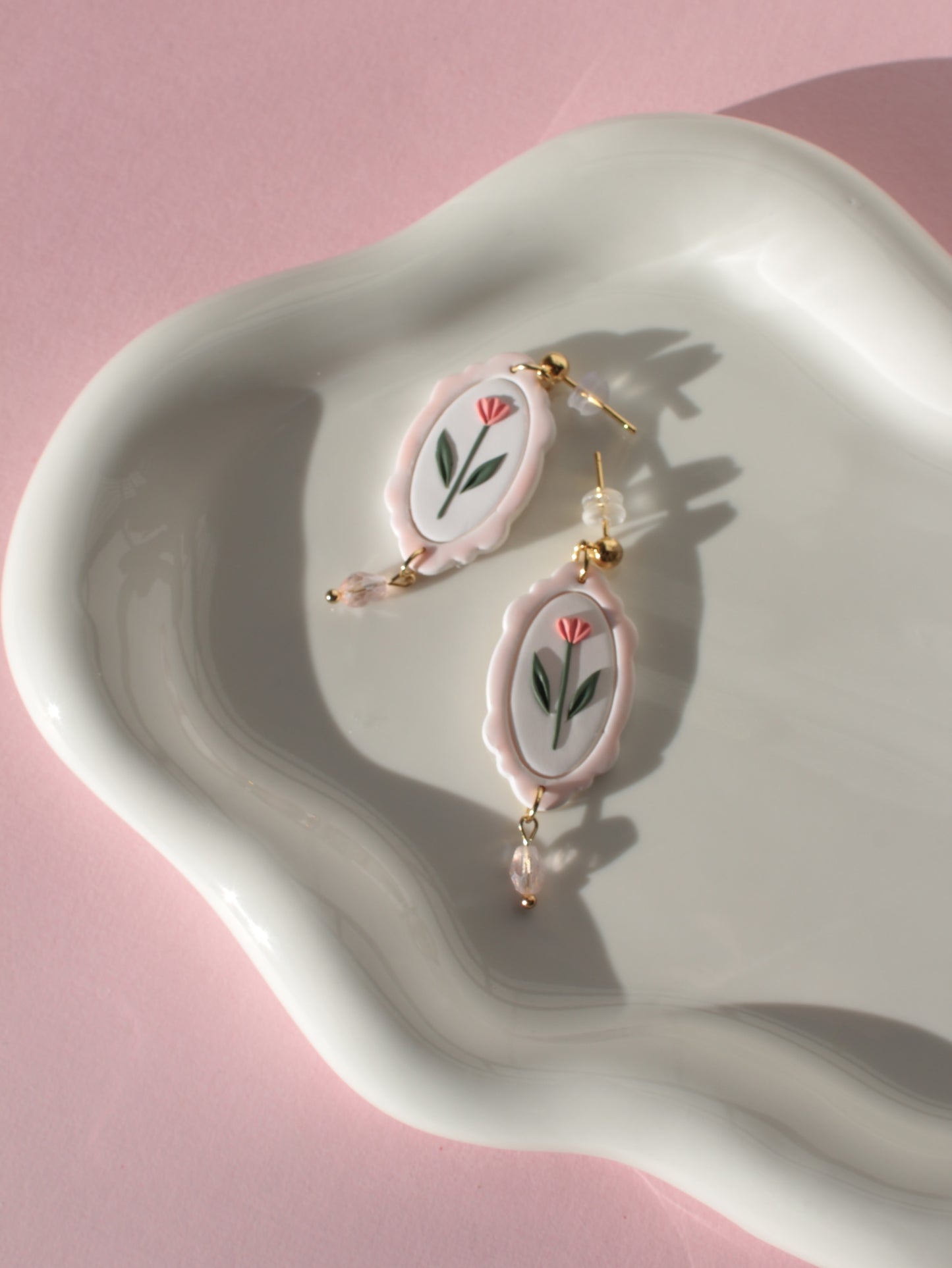 Pretty in Pink - Floral Earrings