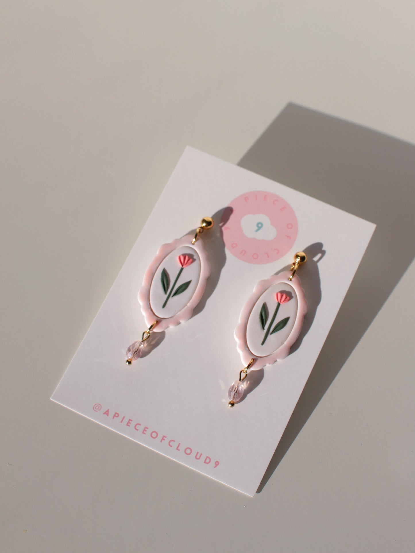 Pretty in Pink - Floral Earrings