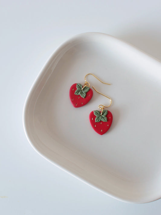 Touch of Gold - Strawberry Earrings