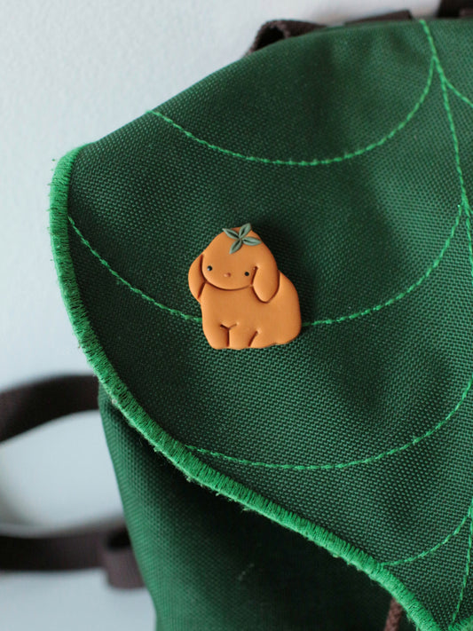 Persimmon Bunny Pin
