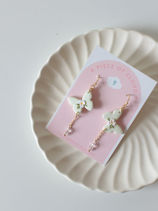 Thistlewings - Butterfly Droplet Earrings