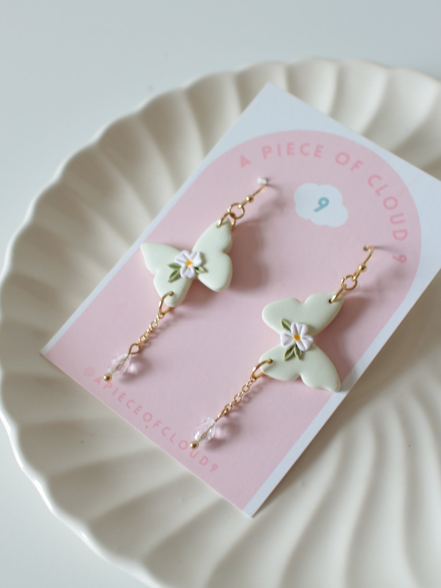 Thistlewings - Butterfly Droplet Earrings