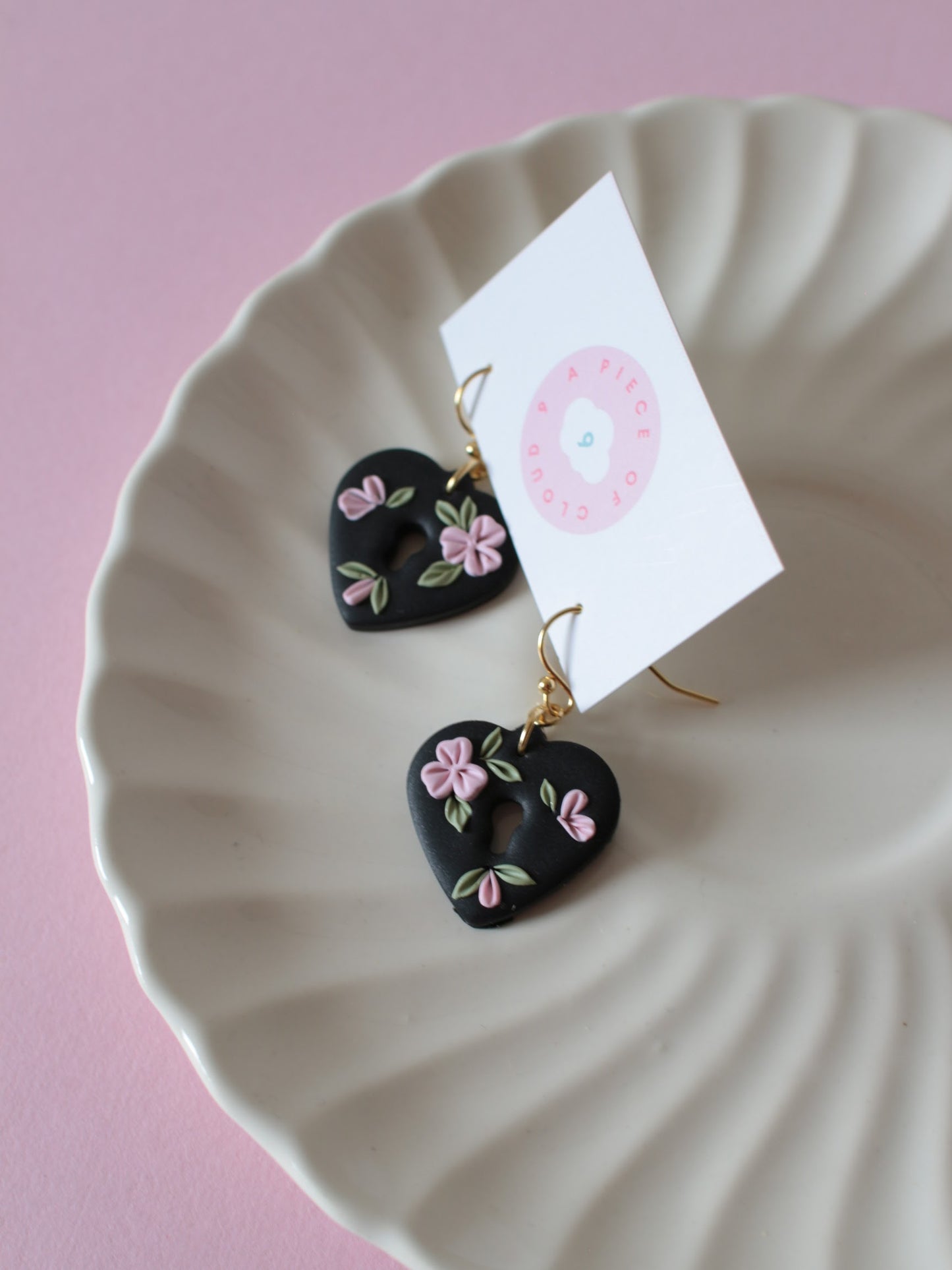 Moonpetal Locket Earrings - Pink