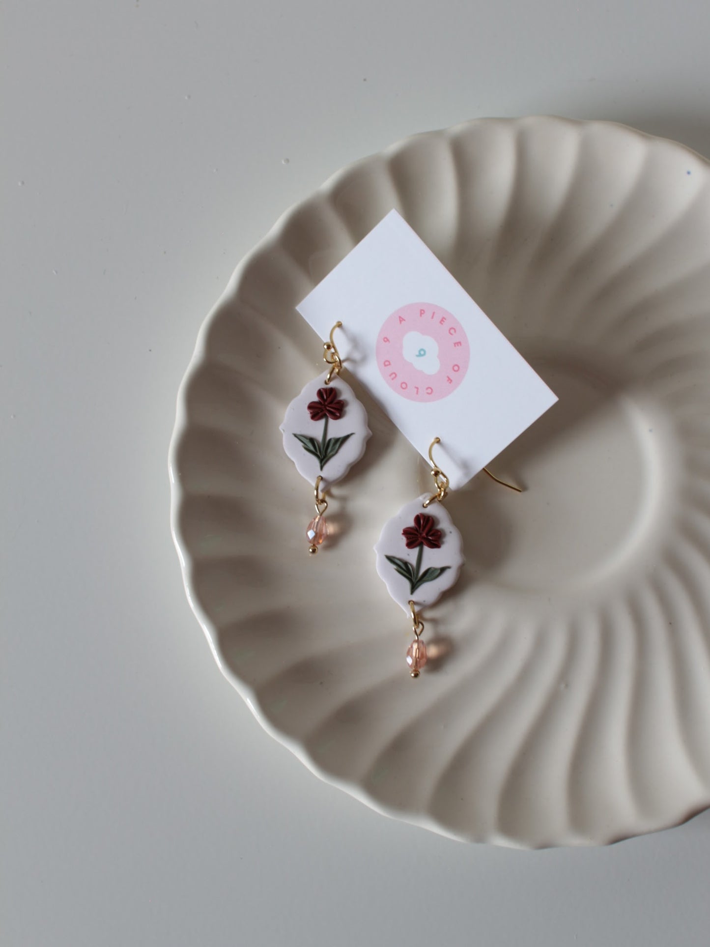 Jacquard Fluer - Floral Earrings