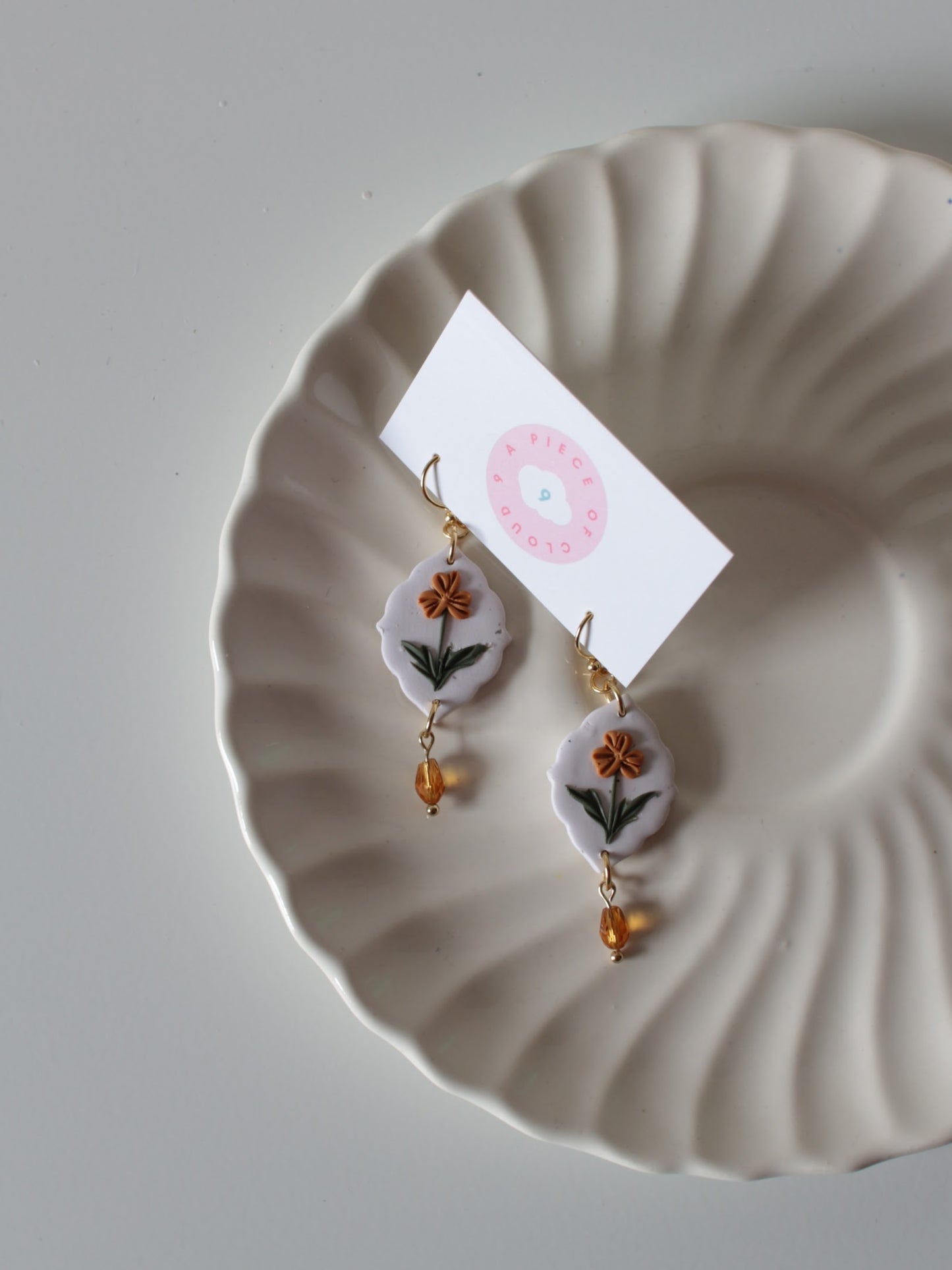 Jacquard Fluer - Floral Earrings