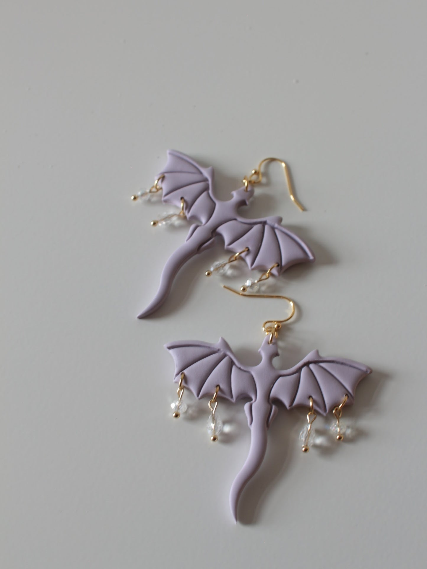 Velvet Scales in Lavender - Dragon Earrings