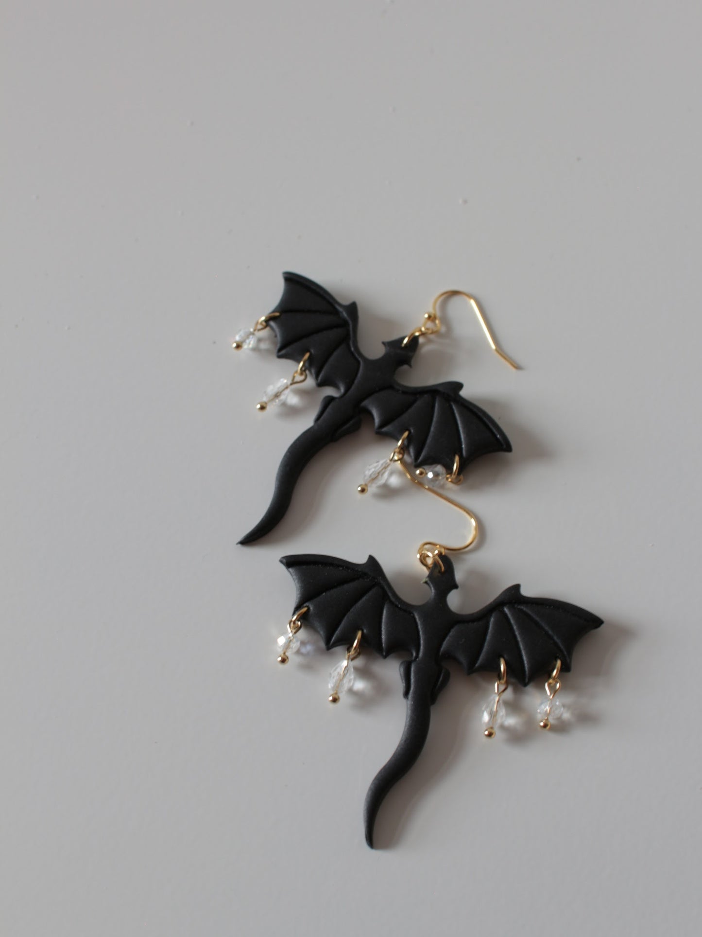 Velvet Scales in Noir - Dragon Earrings