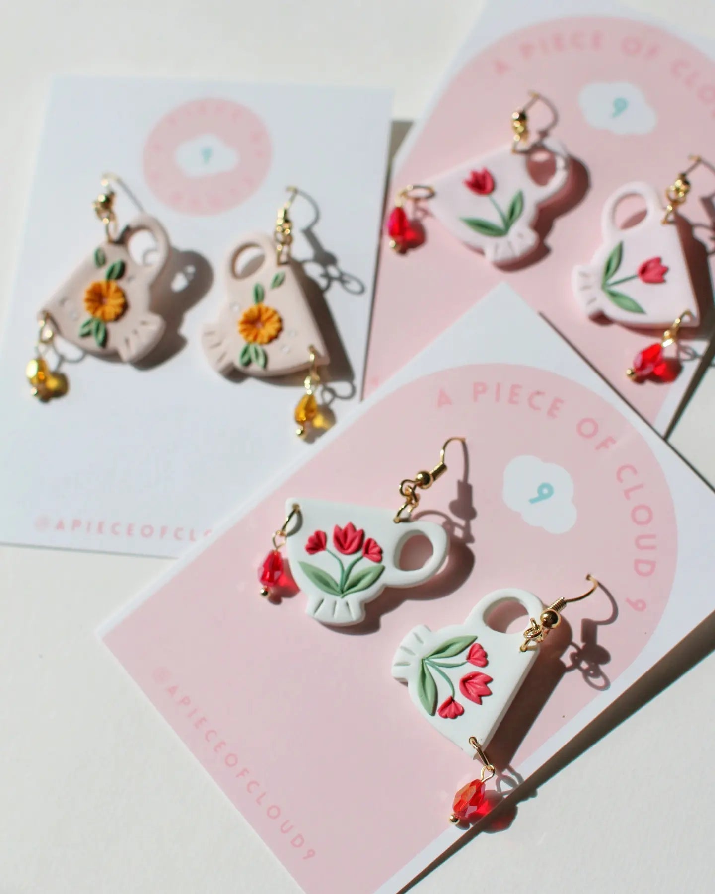 Dainty Teacup Earrings