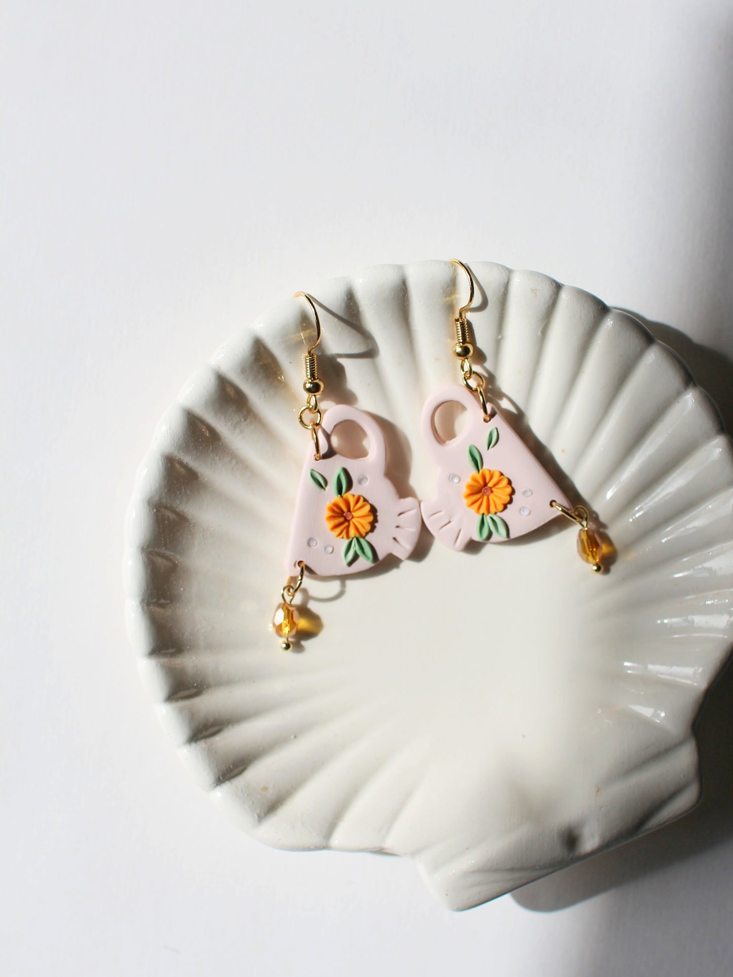 Dainty Teacup Earrings