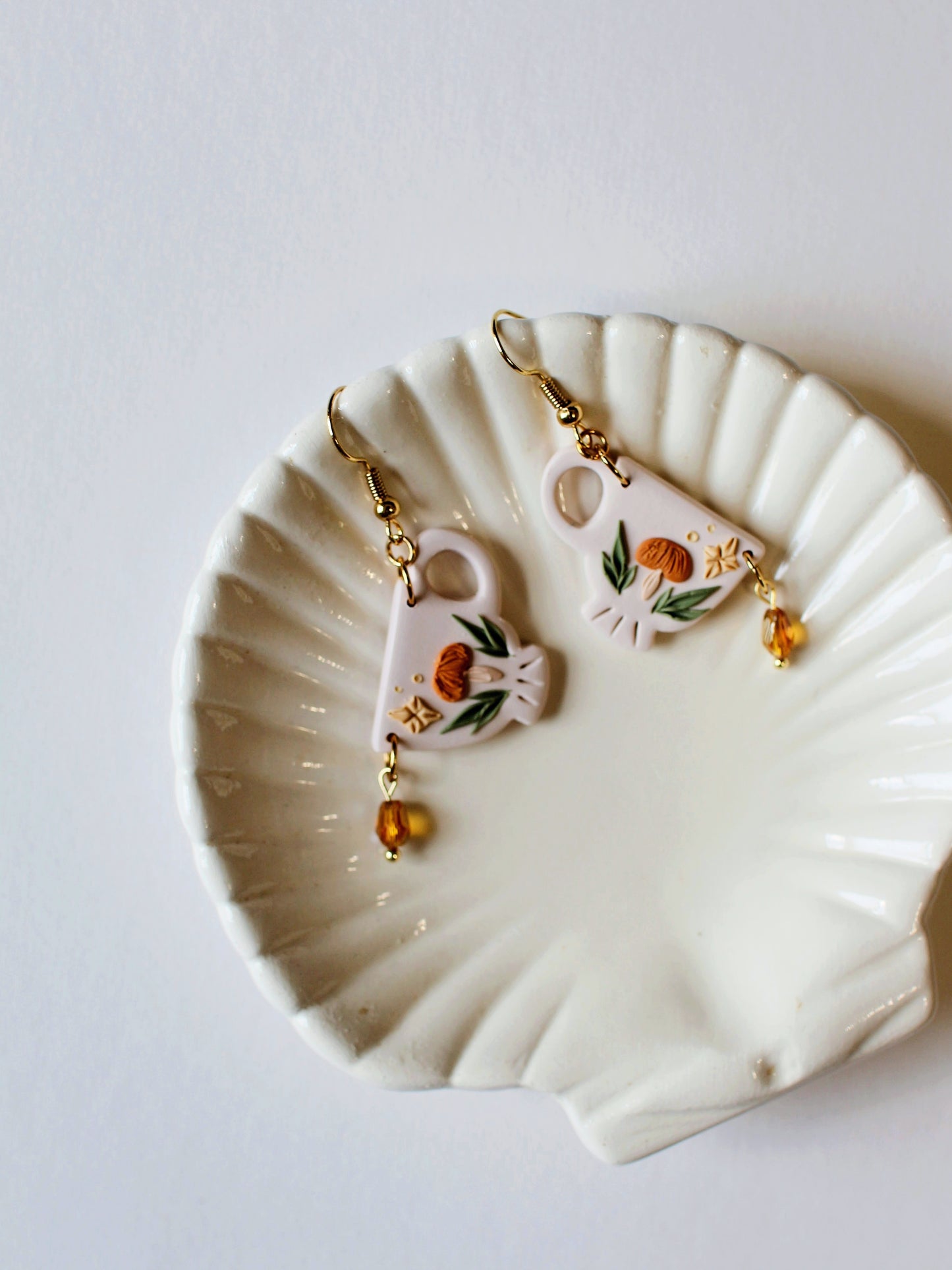 Dainty Teacup Earrings