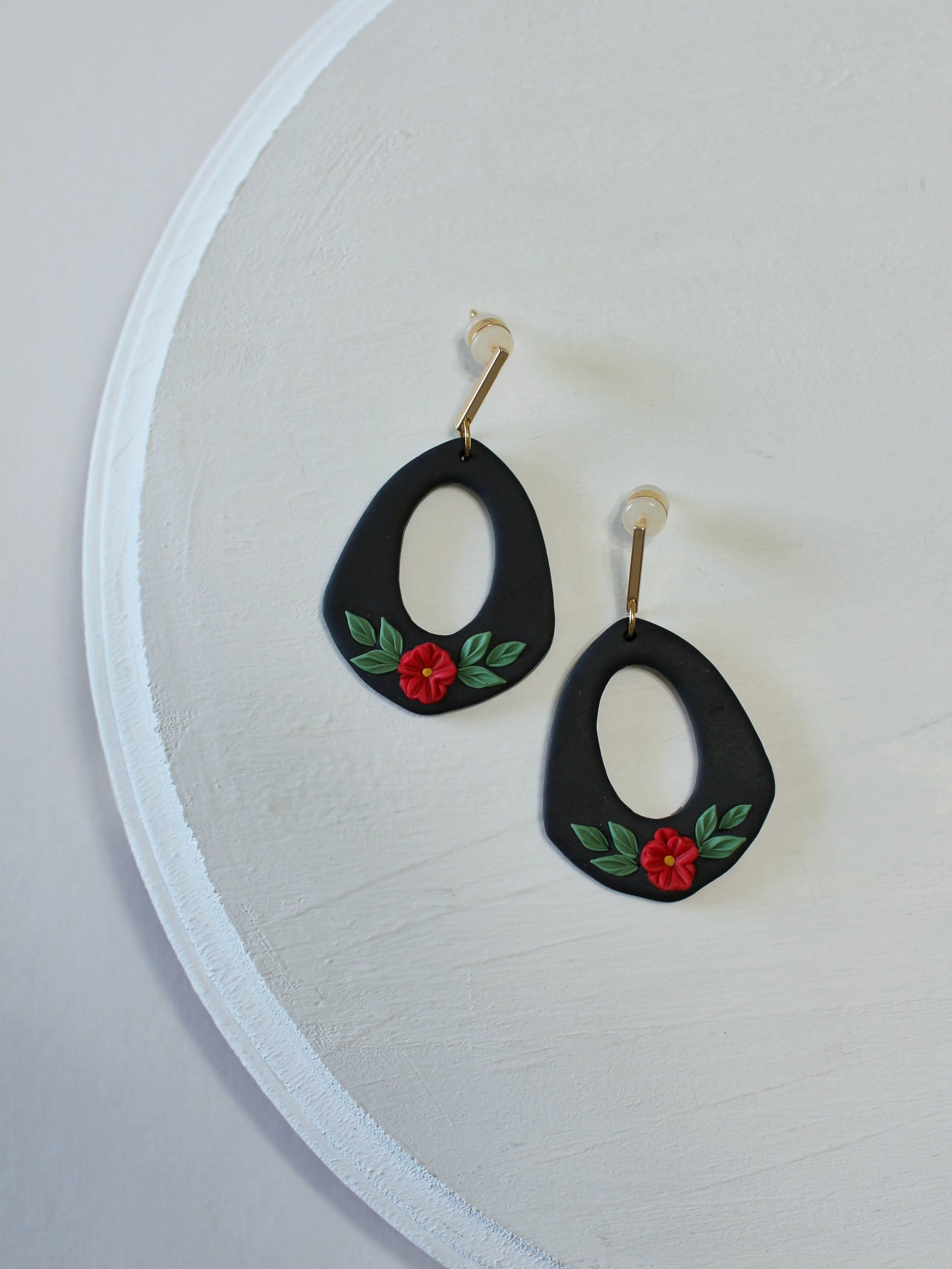 Flora Hoops - Minimal Folk Art Inspired Earrings