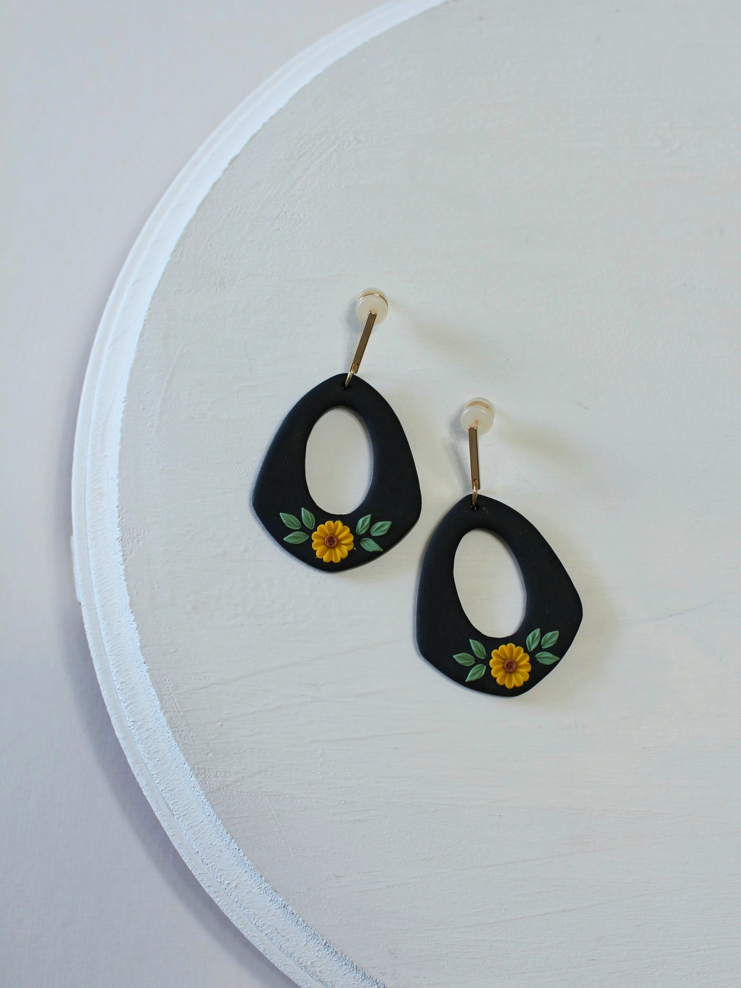 Flora Hoops - Minimal Folk Art Inspired Earrings