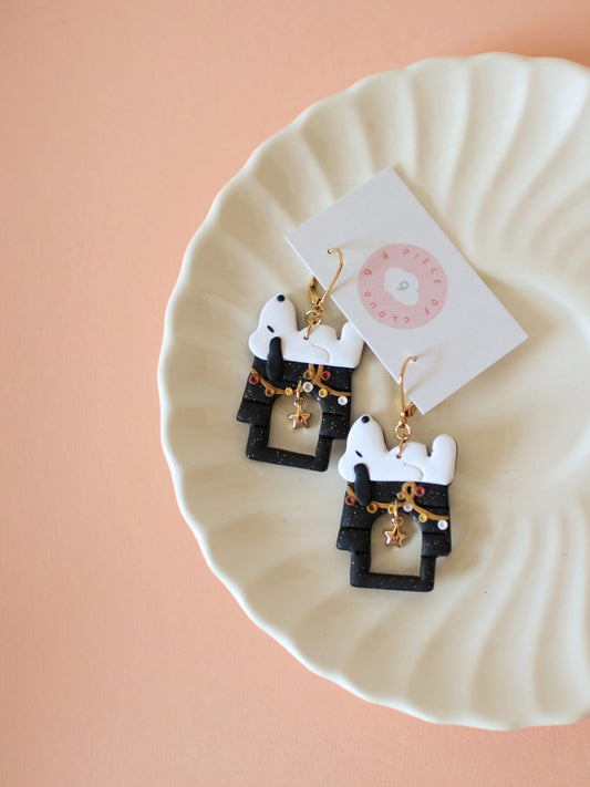 Festive Fall Pups - Statement Fall Earrings