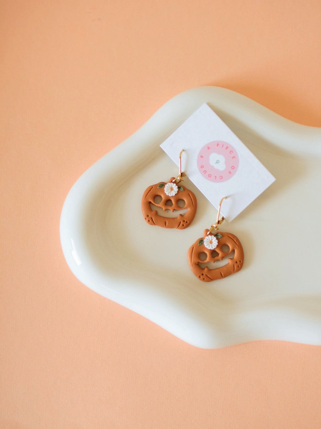Jack-o'-blooms - Pumkin Earrings