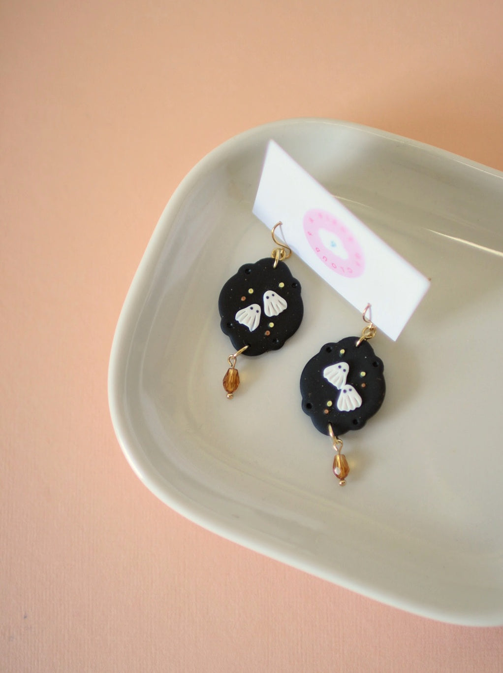 Boo-fetti Plaques - Ghost Earrings