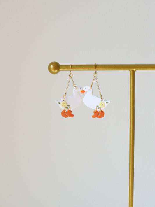 Buttercup Bliss - Statement Duck Earrings