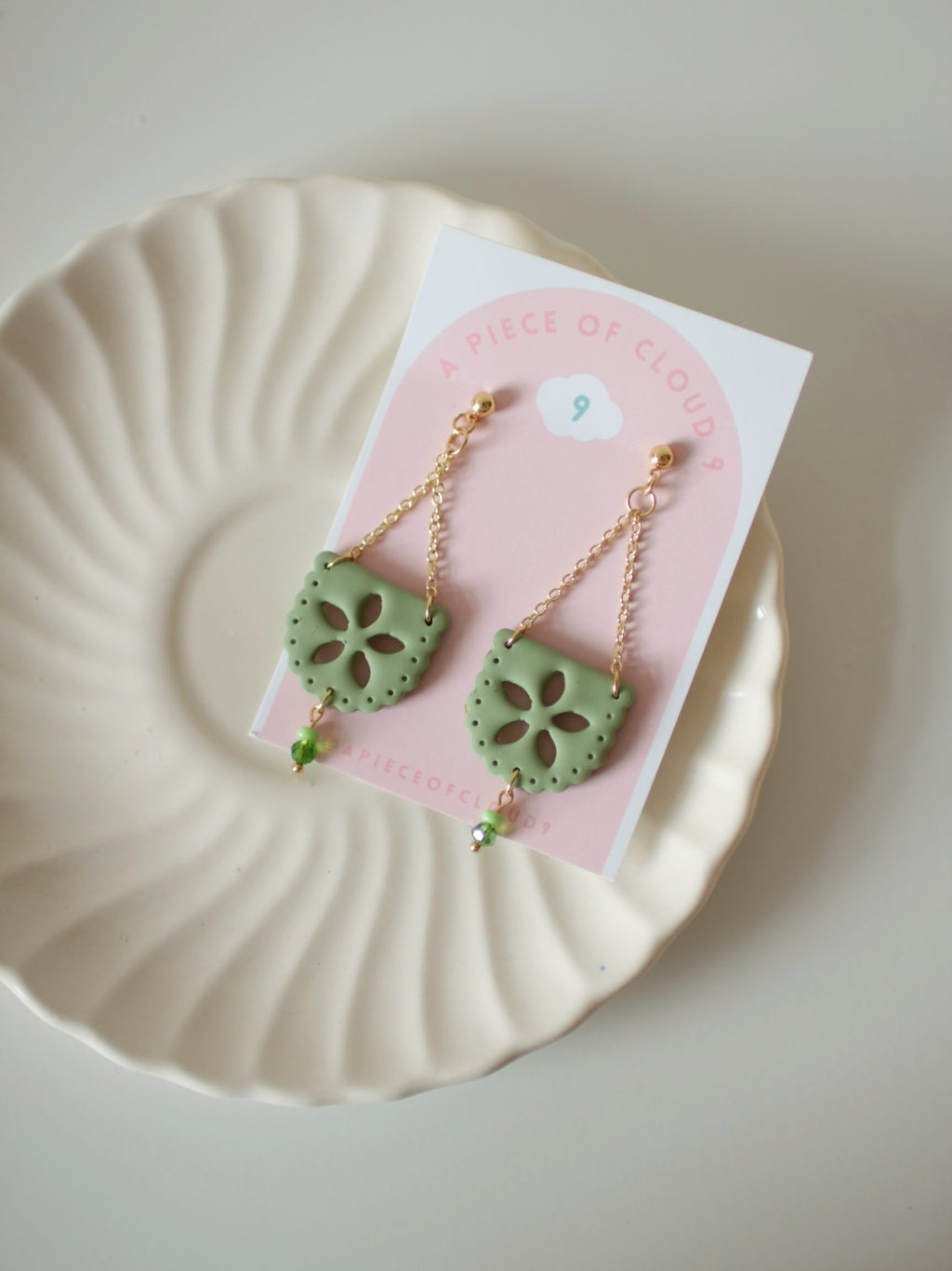 Papel Picado en Verde - Statement Earrings