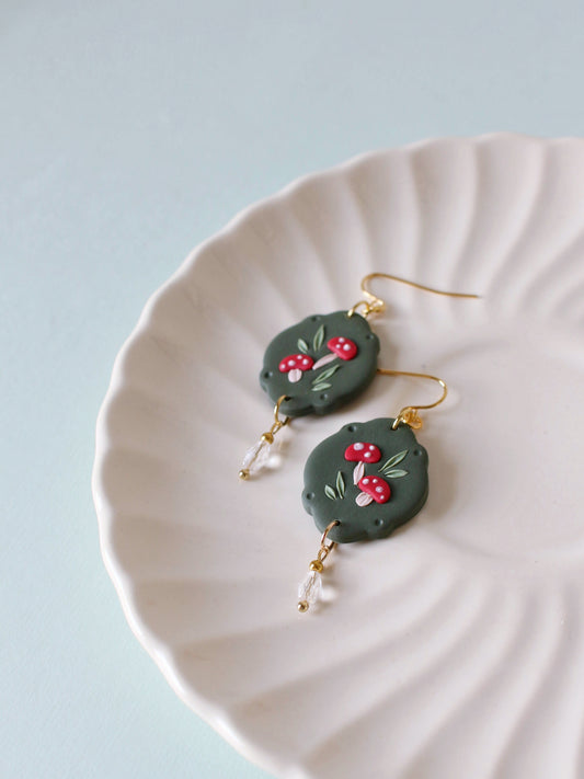 Enchanted Spores - Mushroom Earrings
