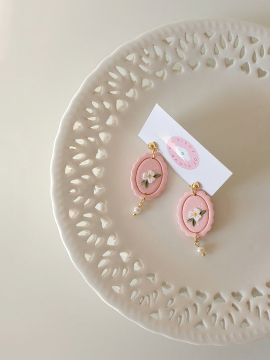 Springtime Whispers - Floral Droplet Earrings
