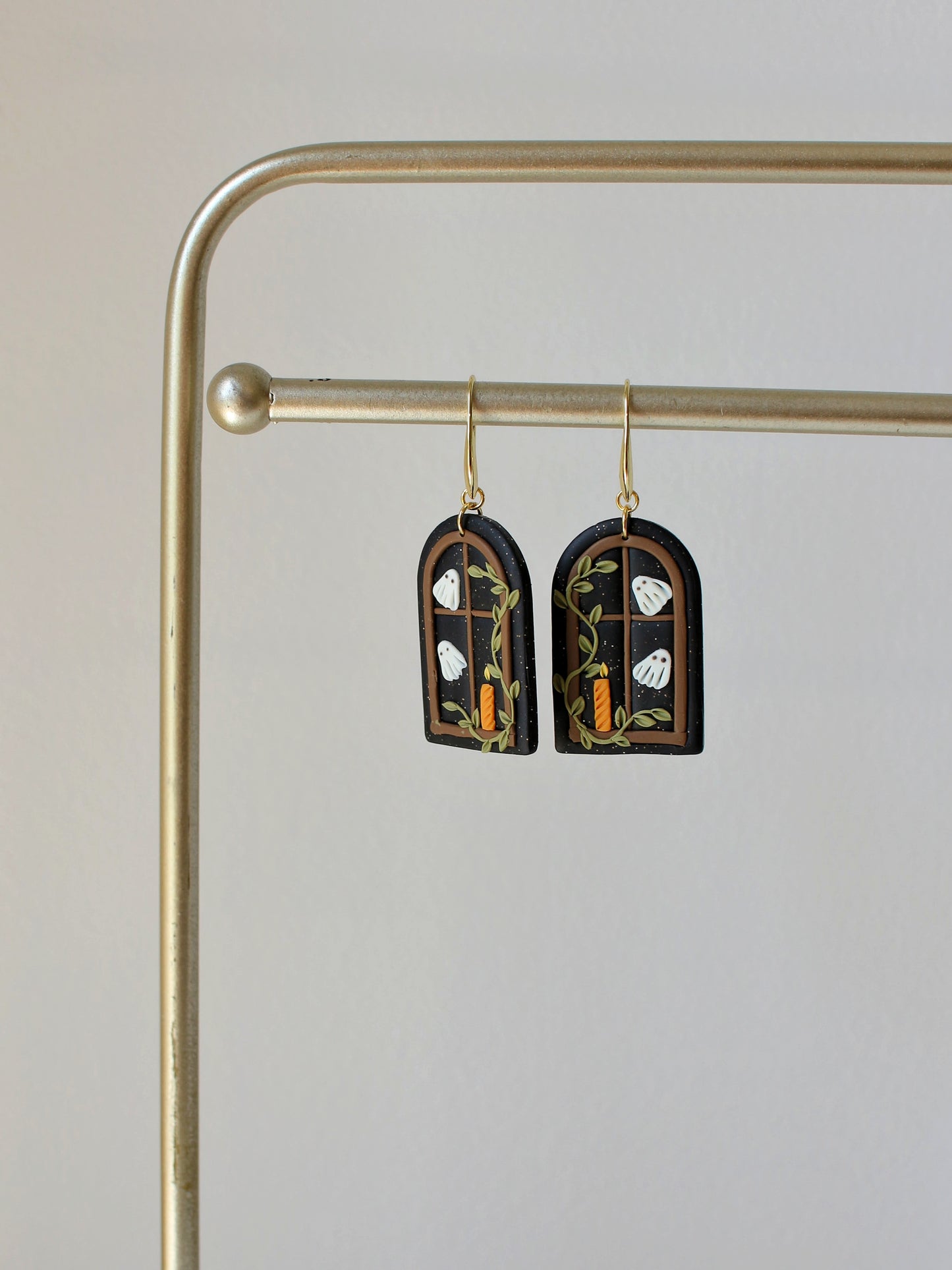 Gleaming Ghosts - Statement Window Earrings