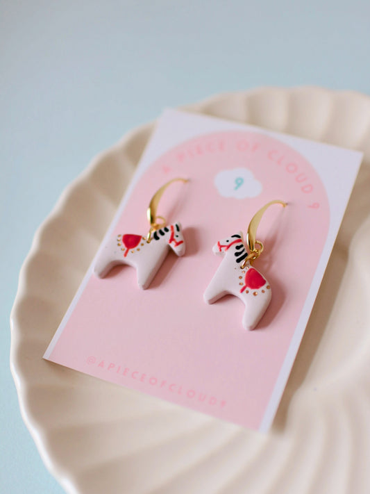 Sven - Dala Horse Earrings