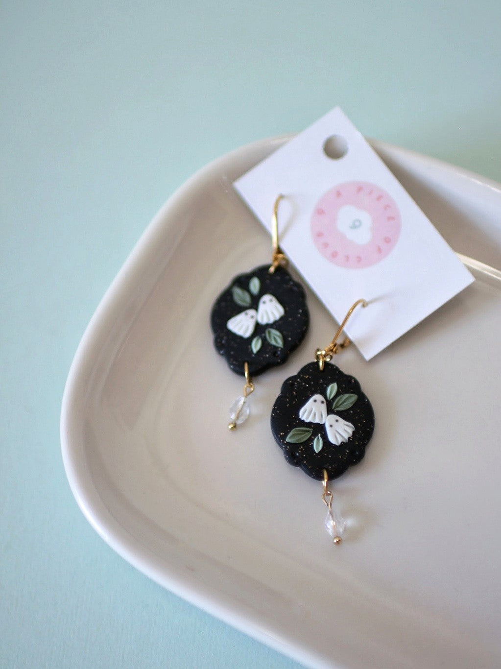 Midnight Boo Plaques - Ghost Earrings