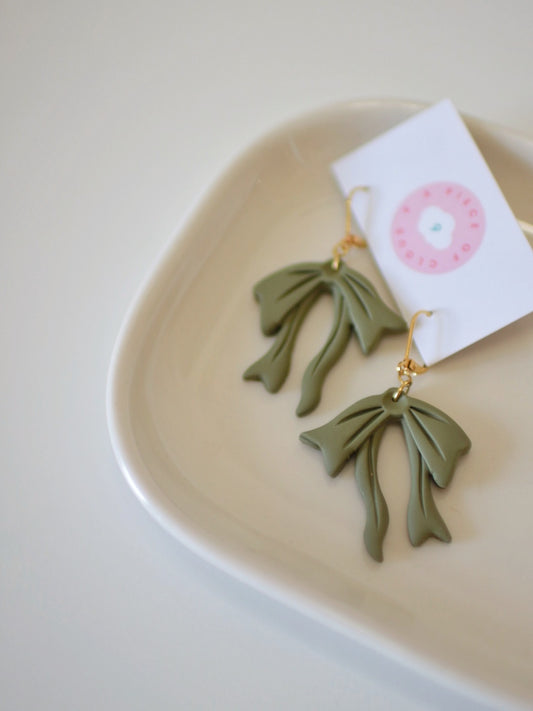 Cozy Ribbons - Bow Earrings