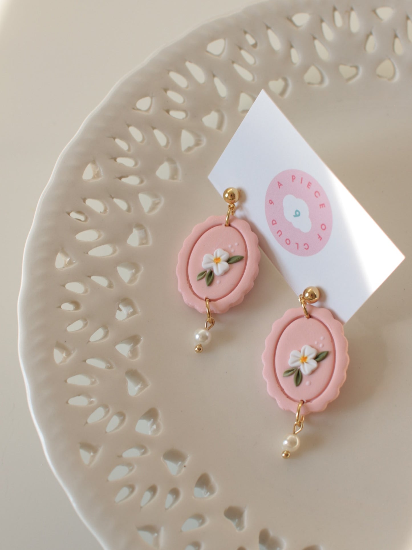 Springtime Whispers - Floral Droplet Earrings