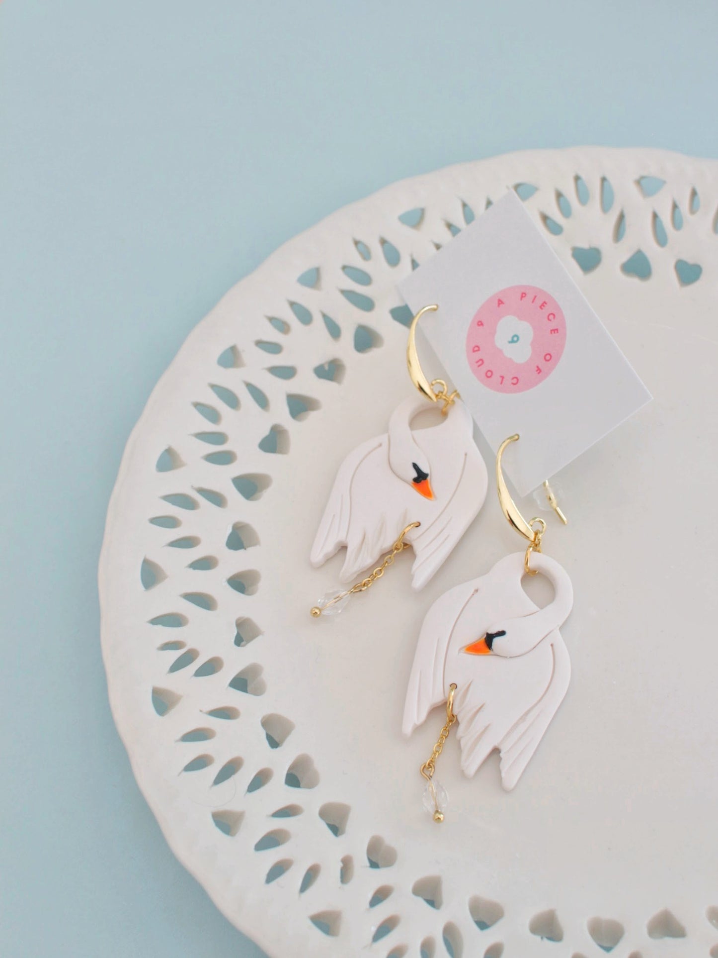 Swan Lake - Statement Swan Earrings