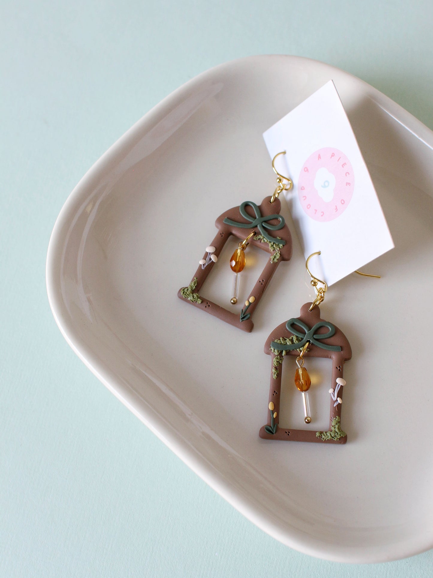 Warm Embers - Woodland Lantern Earrings