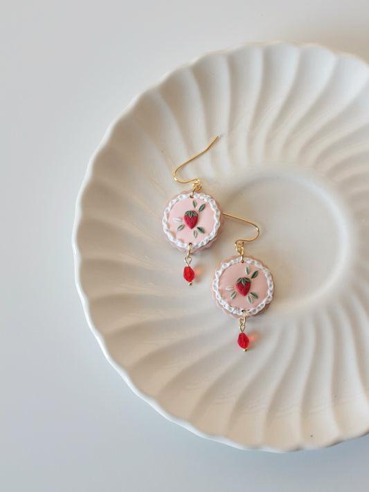 Strawberry Tarts - Dessert Earrings