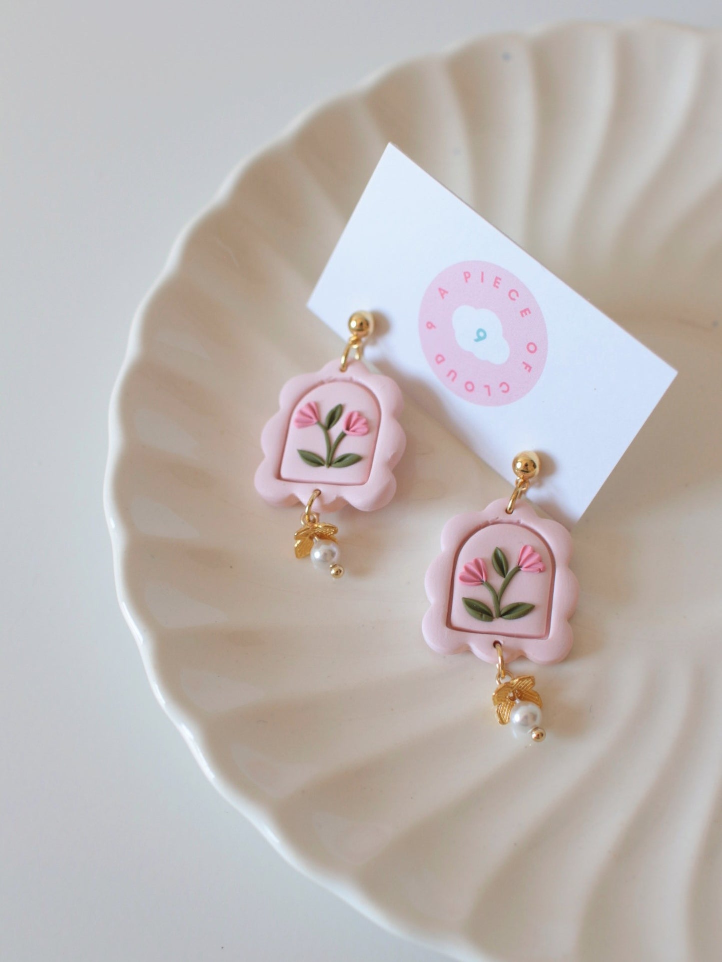 Blush Meadow Blooms - Dainty Spring Earrings