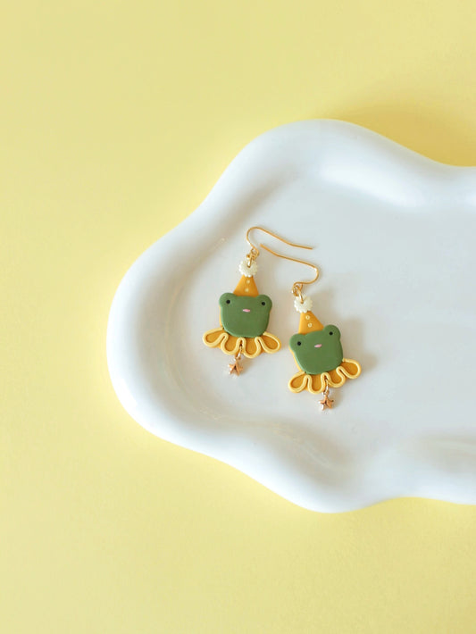 Clown Critters - Frog Earrings