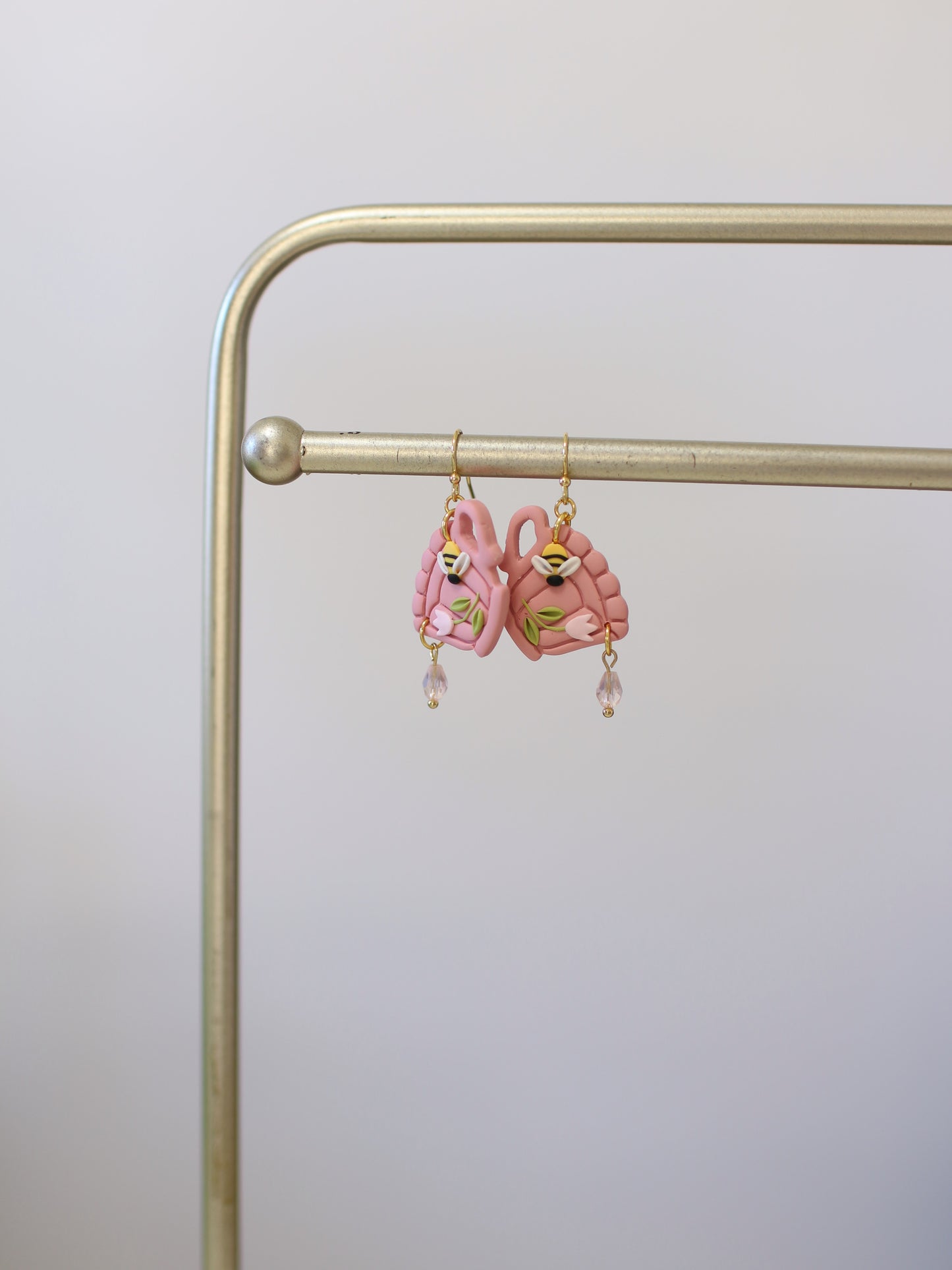 The Bee's Teacup - Spring Teacup Earrings