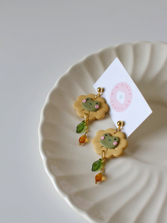 Frog Song (Yellow) - Frog Earrings