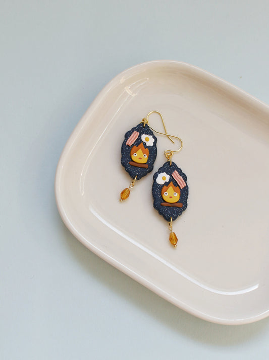 Bacon Please - Fire Demon Statement Earrings