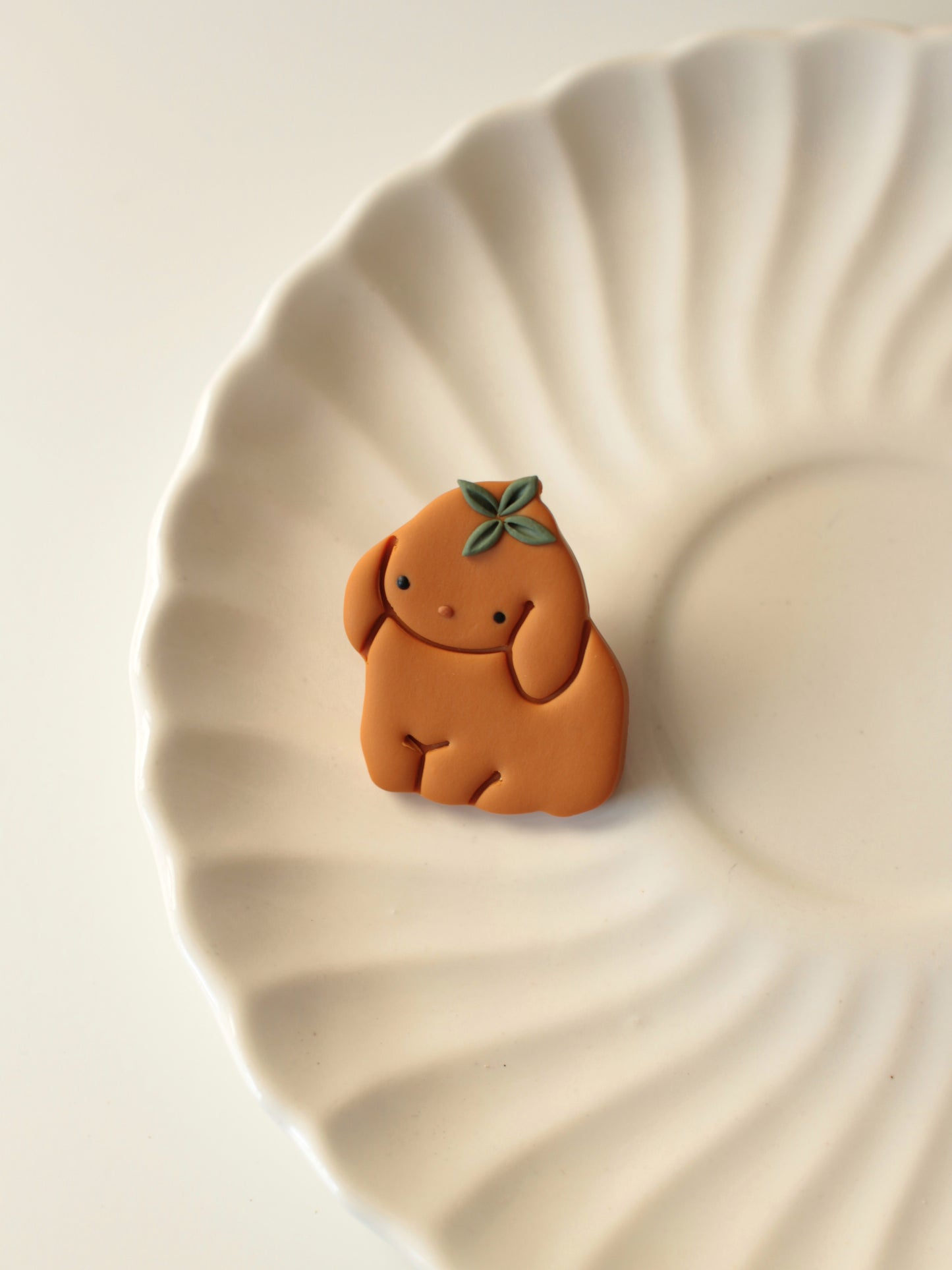 Persimmon Bunny Pin