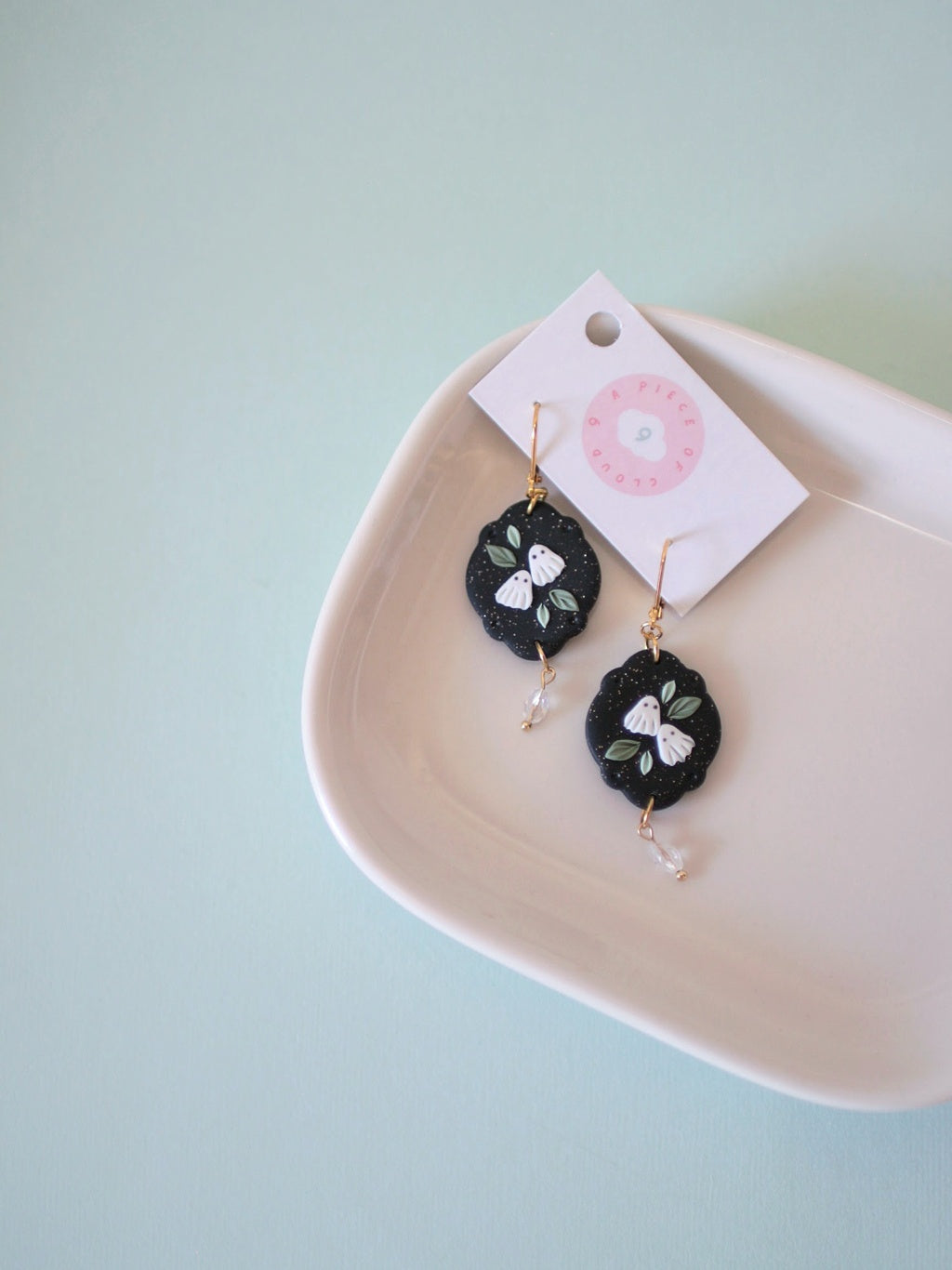 Midnight Boo Plaques - Ghost Earrings