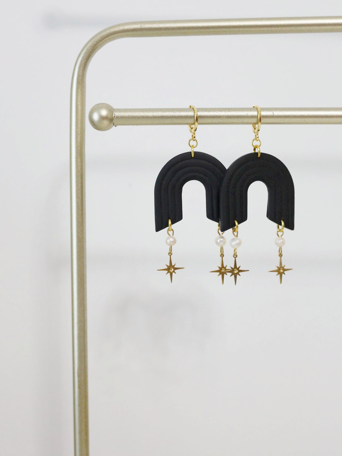 Celestial Pearl Arches - Statement Earrings