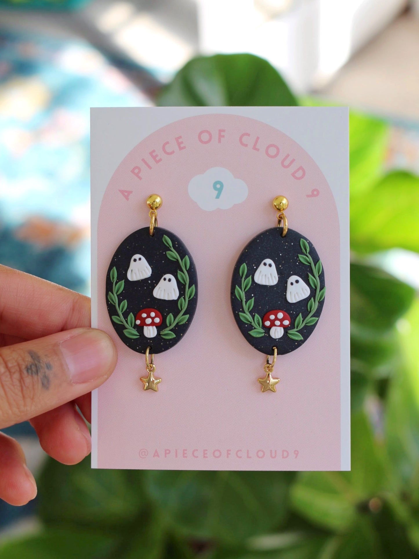 Midnight Boos - Statement Dangle Earrings
