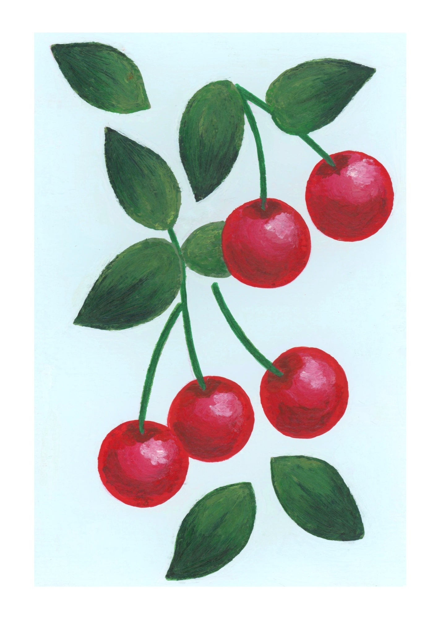 Cluster of Cherries - 5x7 Art Print